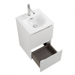 BelBagno Тумба с раковиной Uno mini 40 подвесная Bianco Opaco с раковиной BB-8099-3-40