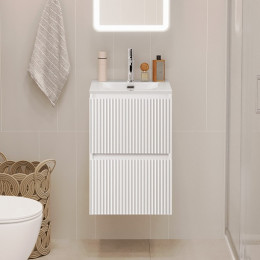BelBagno Тумба с раковиной Uno mini 40 подвесная Bianco Opaco с раковиной BB-8099-3-40