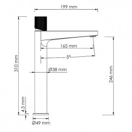 Смеситель для раковины WasserKRAFT Tauber 6403H никель