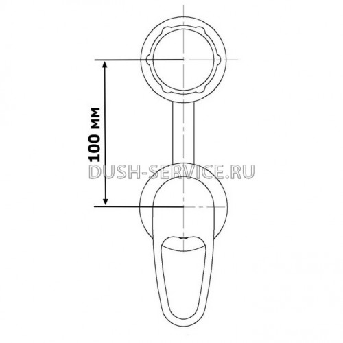 Смеситель для душевой кабины на 3 режима 100 мм SF1468 резьба