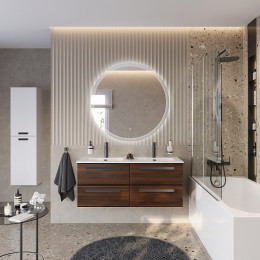 BelBagno Мебель для ванной Eco Cer-N 120 с 4 ящиками орех шоколад софт CZR-8095-120-2 ручки матовые чёрные
