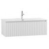BelBagno Тумба с раковиной Uno 100 с 1 ящиком подвесная Bianco Opaco с раковиной BB-8099-100