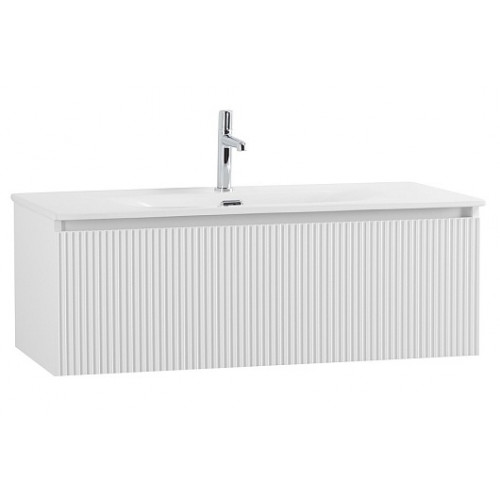 BelBagno Тумба с раковиной Uno 100 с 1 ящиком подвесная Bianco Opaco с раковиной BB-8099-100