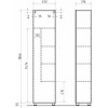 Vigo Шкаф пенал Geometry 450 белый/бетон