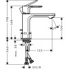Смеситель для раковины Hansgrohe Rebris E 72557670 черный матовый