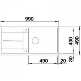 Кухонная мойка Blanco Metra XL 6 S-F, белый