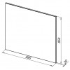 Зеркало Aquanet Lino 90 00253908 белый матовый