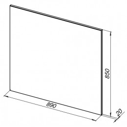 Зеркало Aquanet Lino 90 00253908 белый матовый