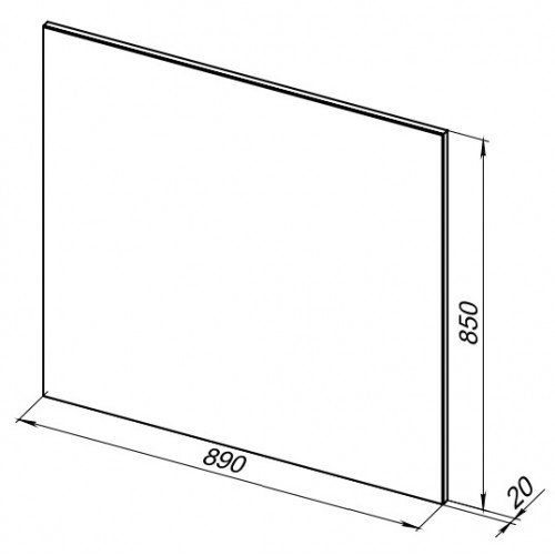 Зеркало Aquanet Lino 90 00253908 белый матовый