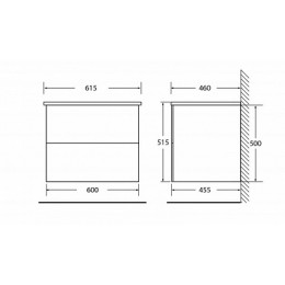 BelBagno Мебель для ванной ETNA 600 Rovere Bianco