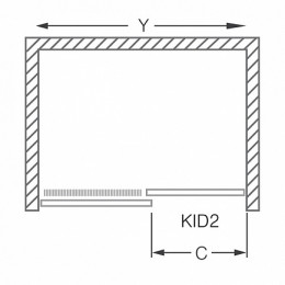 Roltechnik Душевая дверь KID2/2000 раздвижная