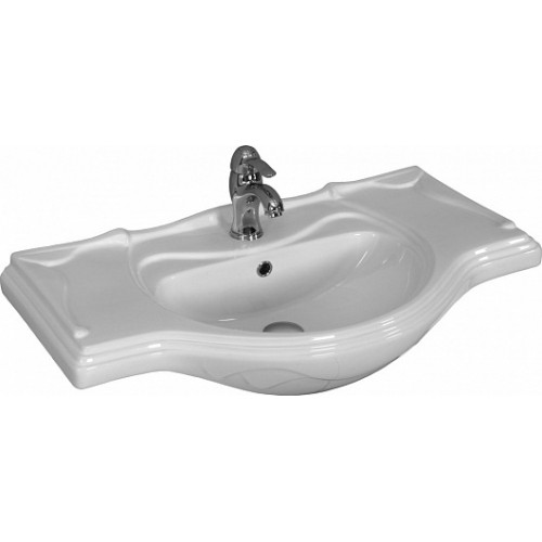 Misty Мебель для ванной Латте 85 R 2 ящика белая