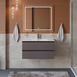 BelBagno Тумба с раковиной Kraft 80 подвесная Темно-Серый матовый с раковиной BB800ETL