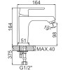 Смеситель для раковины Ledeme L1053 хром