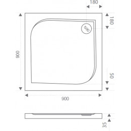 Good Door  Поддон для душа Квадро 90x90