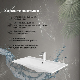 Aquanet Мебель для ванной Арт 2.0 90 подвесная мисти грин матовая