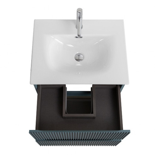 BelBagno Тумба с раковиной Uno 70 подвесная Голубой матовый с раковиной BB-8099-70