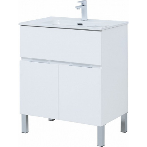 Aquanet Мебель для ванной Алвита New 70 1 ящик 2 дверцы белая матовая