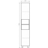 Comforty Пенал Верона 35 Н дуб белый