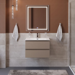 BelBagno Тумба с раковиной Kraft 70 подвесная Бежевый матовый