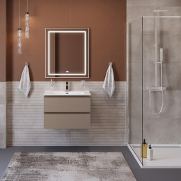 BelBagno Тумба с раковиной Kraft 70 подвесная Бежевый матовый