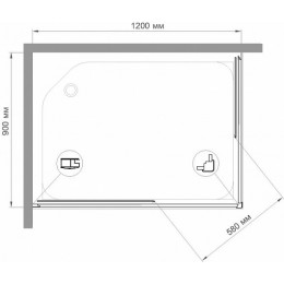 Royal Bath Душевой уголок HPD-T 120х90х185