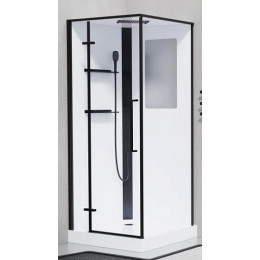 Esbano Душевая кабина ESM-QUADRO-90 (Left) 90x90 профиль чёрный