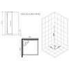 Esbano Душевая кабина ESM-QUADRO-90 (Left) 90x90 профиль чёрный