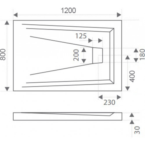 Good Door Поддон для душа Атриум 120x80 антрацит