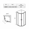 Ravak  Душевой уголок BLCP4-90 Transparent 3B270100Z1