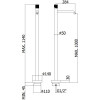 Смеситель напольный Paffoni Jo JO031CR 285625 хром