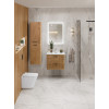 BelBagno Тумба с раковиной Due 50 подвесная Rovere Nature ручки Матовый атласный никель