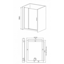 Good Door Душевое ограждение MOKKA WTW-140-C-WE
