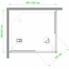 Royal Bath Душевой уголок RB 9100HPD-C-BL 100х90х185