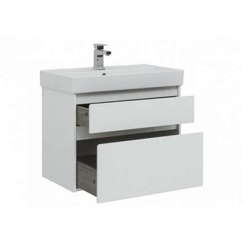 Aquanet Тумба с раковиной Nova Lite 75 2 ящика, белая