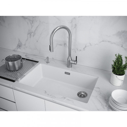 Мойка для кухни Paulmark Lumi UNI LU74-WH 74x46 белый