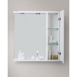 BelBagno Зеркало-шкаф MARINO-SPC-900/750-1A-BL-P-R Bianco Lucido