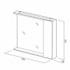 BelBagno Зеркало-шкаф MARINO-SPC-900/750-1A-BL-P-R Bianco Lucido