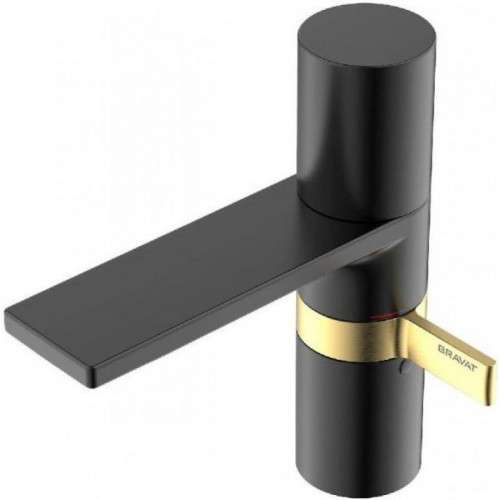 Смеситель для раковины Bravat F1440577BW-RBG-ENG 285585 черный/золото