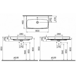 Vitra Раковина "Metropole" 5663B003-0001