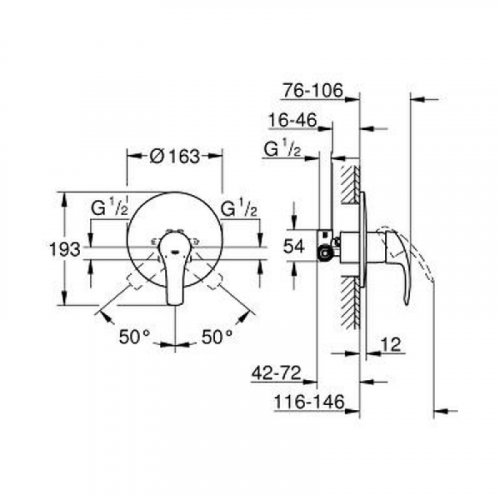 Смеситель для душа Grohe Eurosmart 33556002