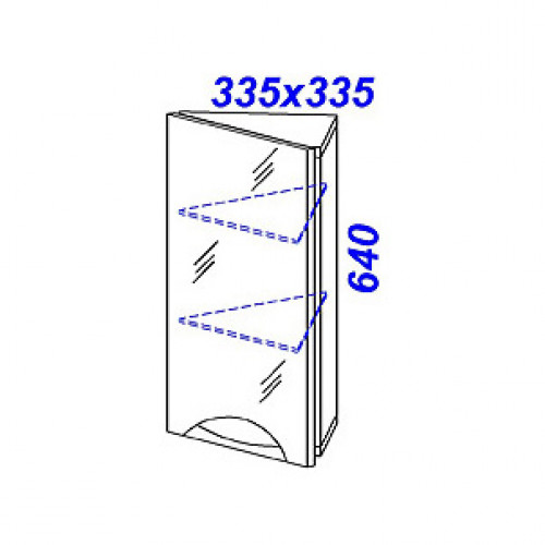 Aqwella Зеркальный шкаф Дельта угловой