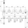 Смеситель с термостатом Paffoni Modular Box MDE001HG 285942 золото