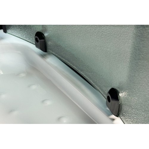 Royal Bath Душевая кабина Practic RB 90BK1-M-BL 90x90 стекло рифленое профиль черный матовый