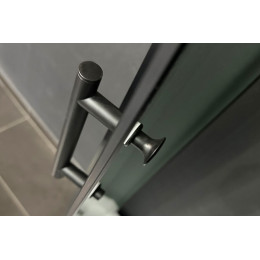 Royal Bath Душевая кабина Practic RB 90BK1-M-BL 90x90 стекло рифленое профиль черный матовый