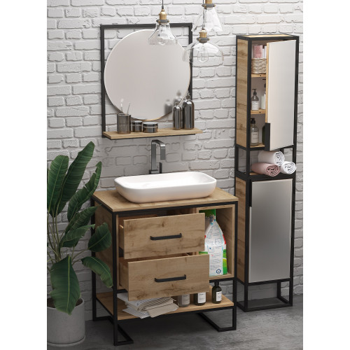Зеркало 1Marka Grunge Loft 60П круглое
