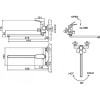 Смеситель для ванны Bravat Eler F6191238BM-01L-RUS черный