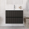 BelBagno Тумба с раковиной Uno 90 подвесная Темно-Серый матовый с раковиной BB-8099-90