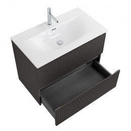 BelBagno Тумба с раковиной Uno 90 подвесная Темно-Серый матовый с раковиной BB-8099-90