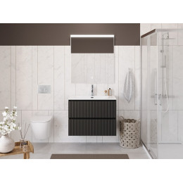 BelBagno Тумба с раковиной Uno 90 подвесная Темно-Серый матовый с раковиной BB-8099-90